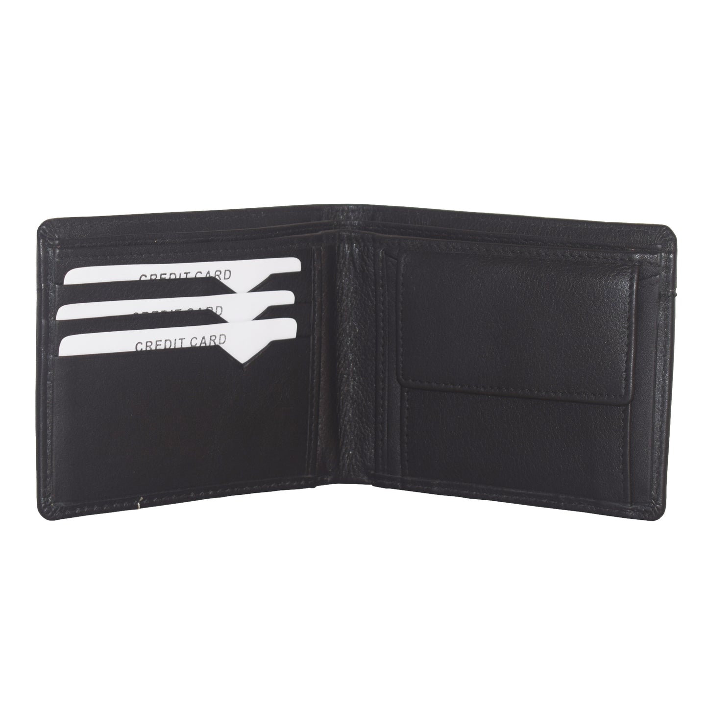 Livinwise Men's Premium Leather Bifold Wallet with Coin Pocket & V-Stitch Detail