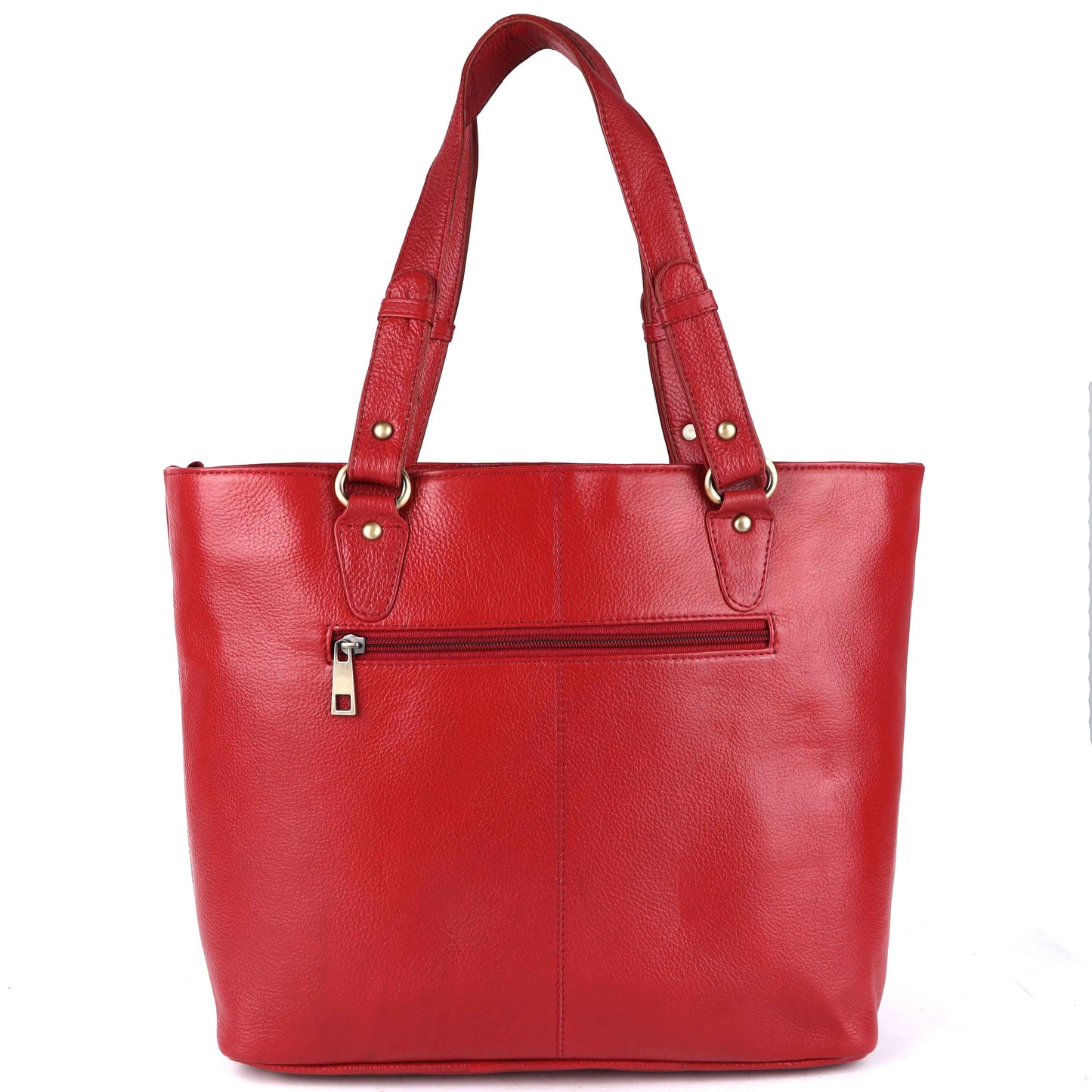 Livinwise Genuine Red Leather Tote Bag for Women