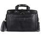 Genuine Leather Laptop Briefcase – 16" Multi-Compartment Executive Messenger Bag
