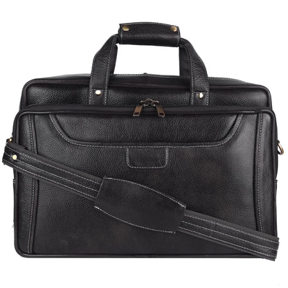 Genuine Leather Laptop Briefcase – 16" Multi-Compartment Executive Messenger Bag