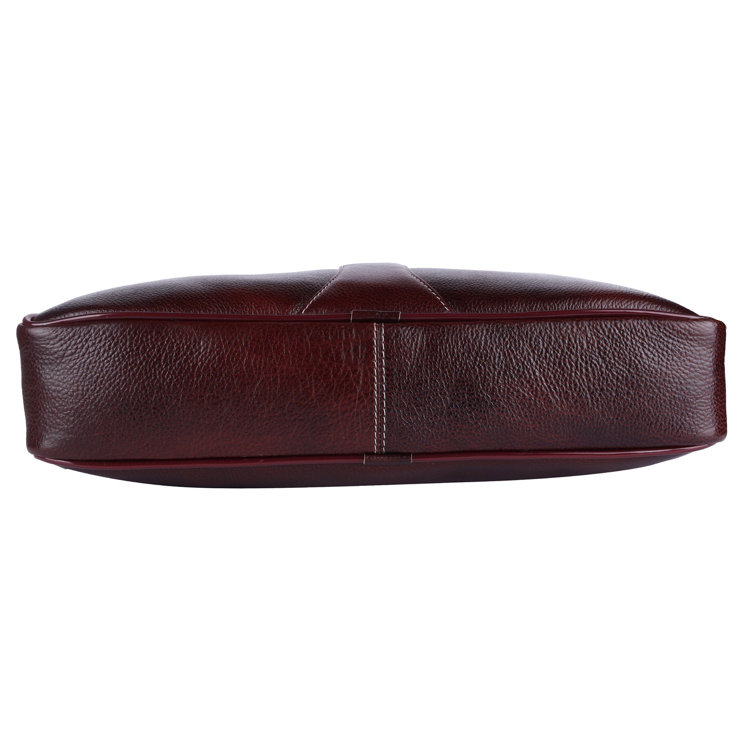 Top-Grain Leather Laptop Briefcase – 16" Professional Messenger Bag (Deep Mahogany)