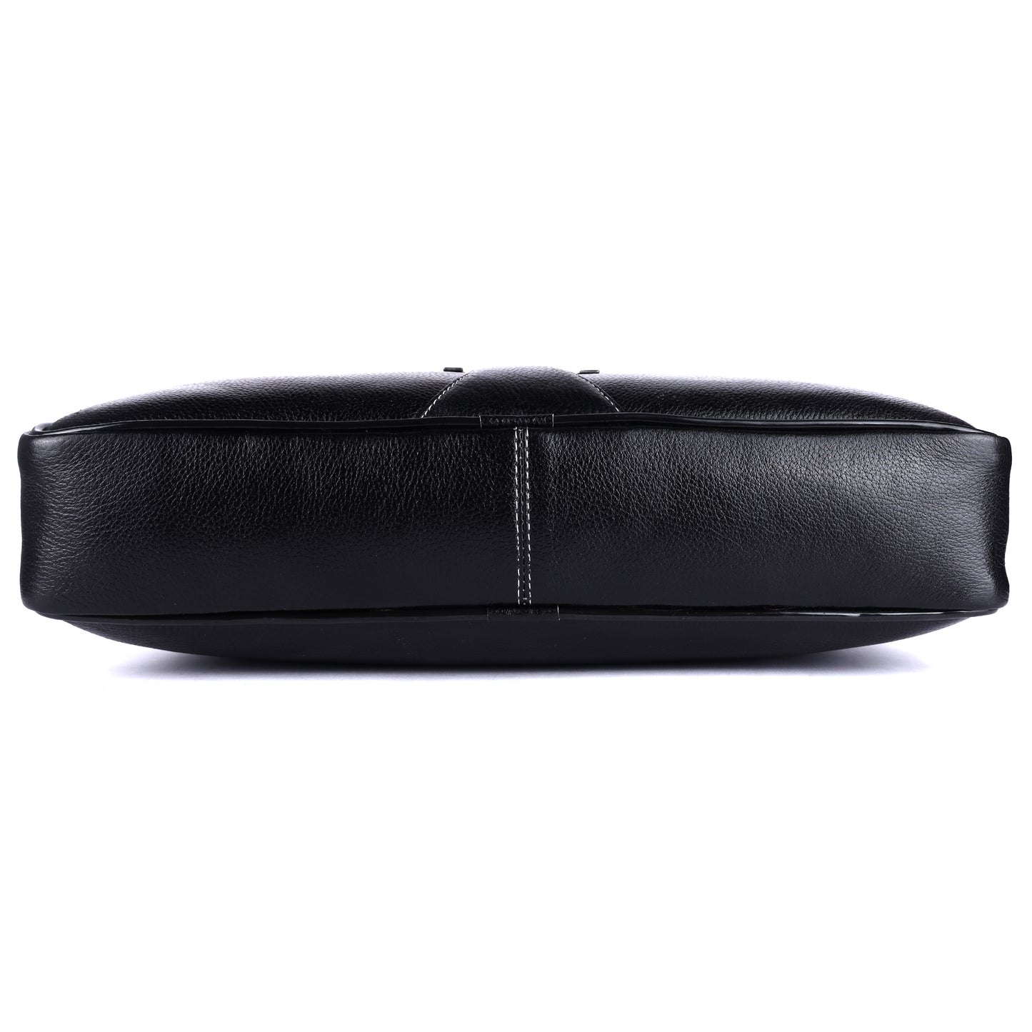 Leather Business Satchel – 16" Professional Work & Travel Messenger Bag (Black)