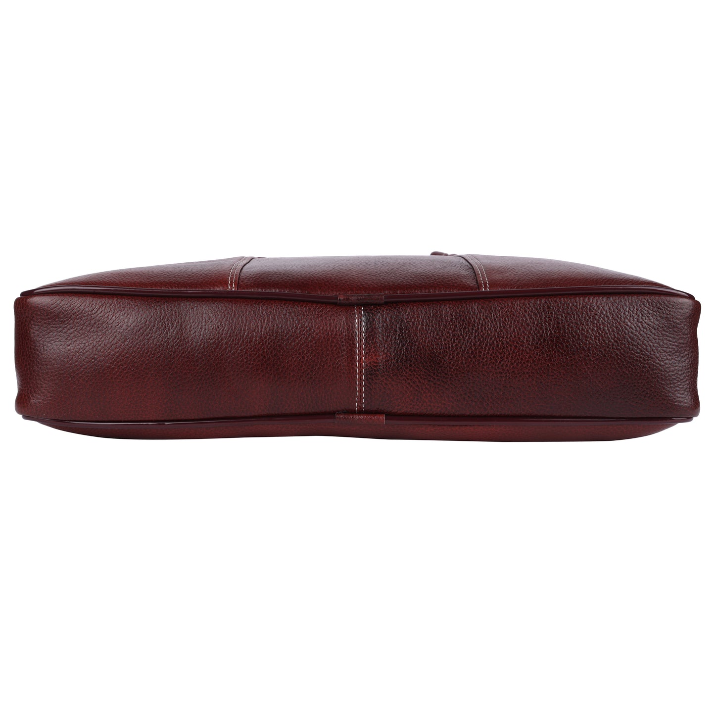 Full-Grain Leather Laptop Briefcase – 15.6" Slim Professional Messenger Bag (Mahogany)