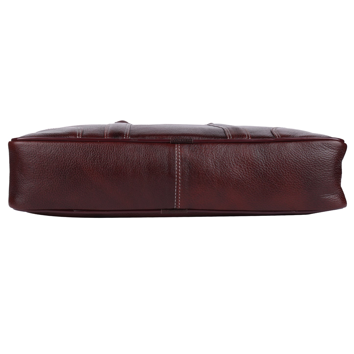 Premium Full-Grain Leather 15" Laptop Briefcase – Deep Mahogany