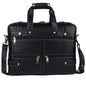 Water-Resistant Leather Laptop Bag – 15" Lightweight Office Messenger Bag