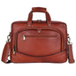 Genuine Leather Laptop Briefcase – 15.5" Professional Messenger Bag (Tan)