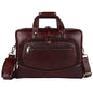 Faux Leather Laptop Briefcase – 15.6" Professional Messenger Bag (Burgundy)