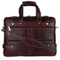 Handcrafted Leather Laptop Briefcase – 15" Business Travel Messenger Bag (Coffee Brown)