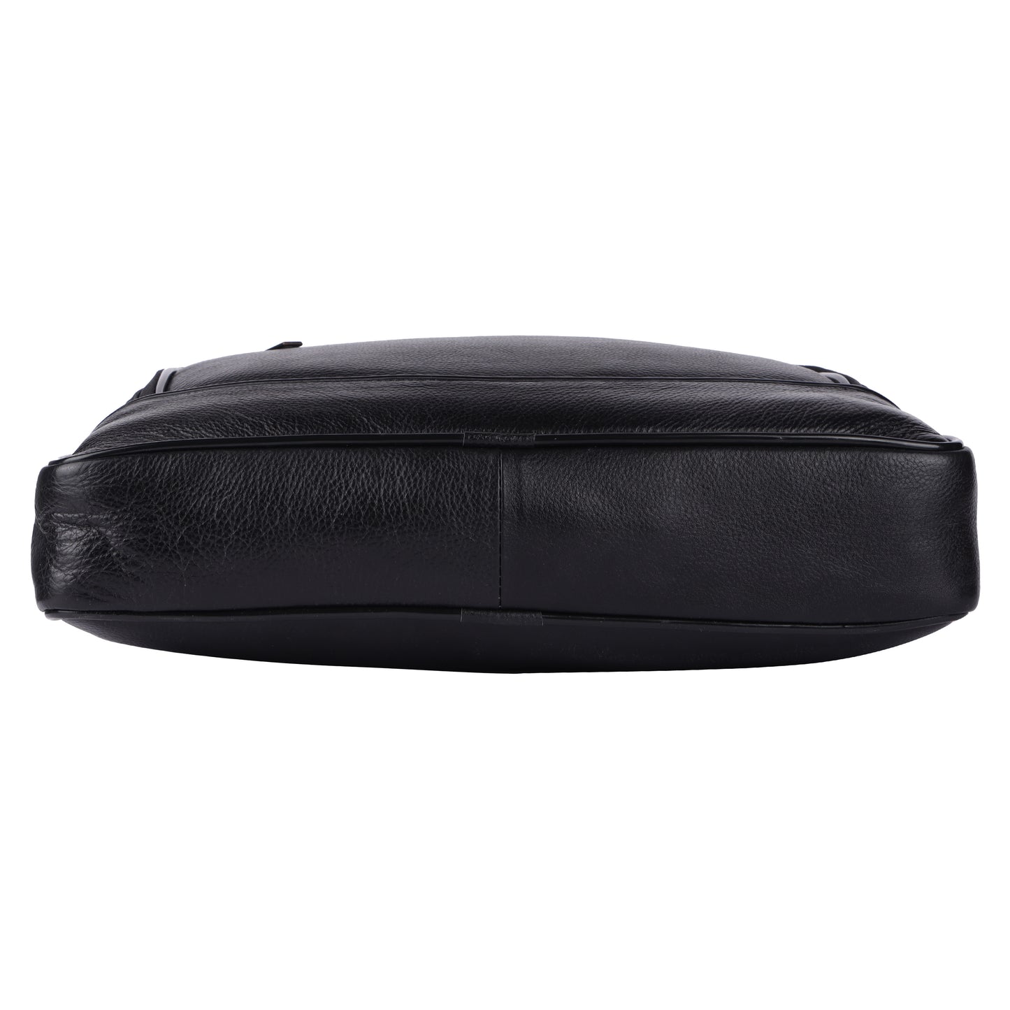 Leather Laptop Messenger Bag – 15.5" Unisex Bag with Adjustable Strap (Black)