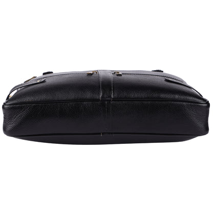 Water-Resistant Leather Laptop Bag – 15" Lightweight Office Messenger Bag