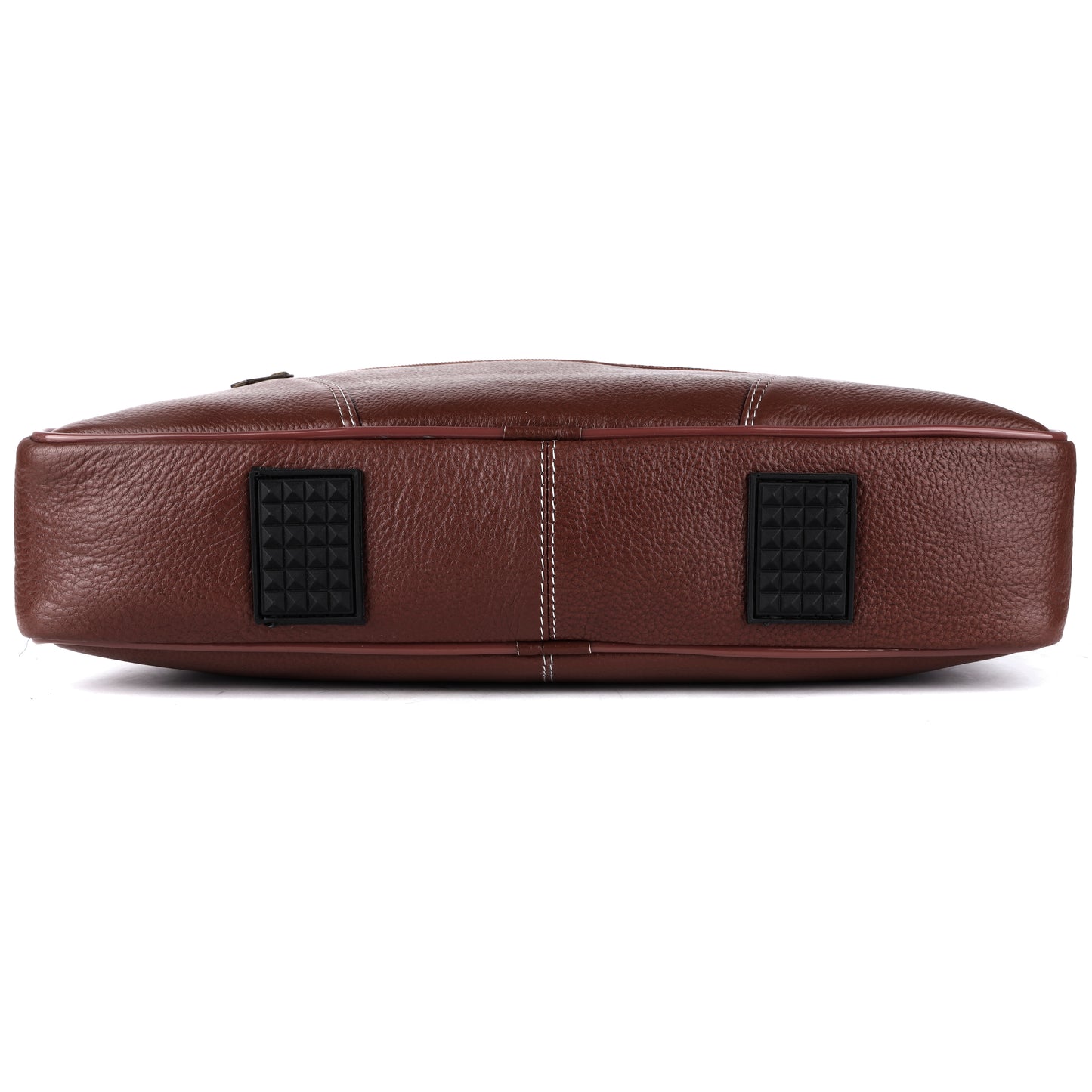 Vegan Leather Laptop Briefcase – 15.6" Multi-Pocket Executive Messenger Bag (Brown)