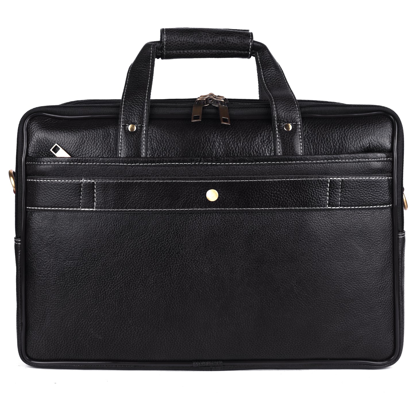 Genuine Leather Laptop Briefcase – 16" Multi-Compartment Executive Messenger Bag