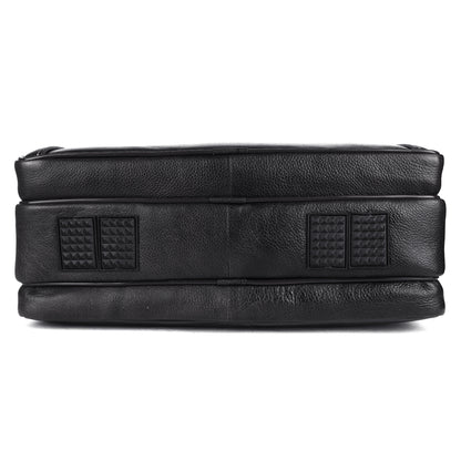 Genuine Leather Laptop Briefcase – 16" Multi-Compartment Executive Messenger Bag