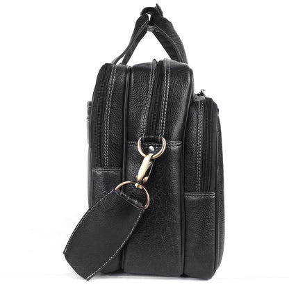 Genuine Leather Laptop Briefcase – 16" Multi-Compartment Executive Messenger Bag