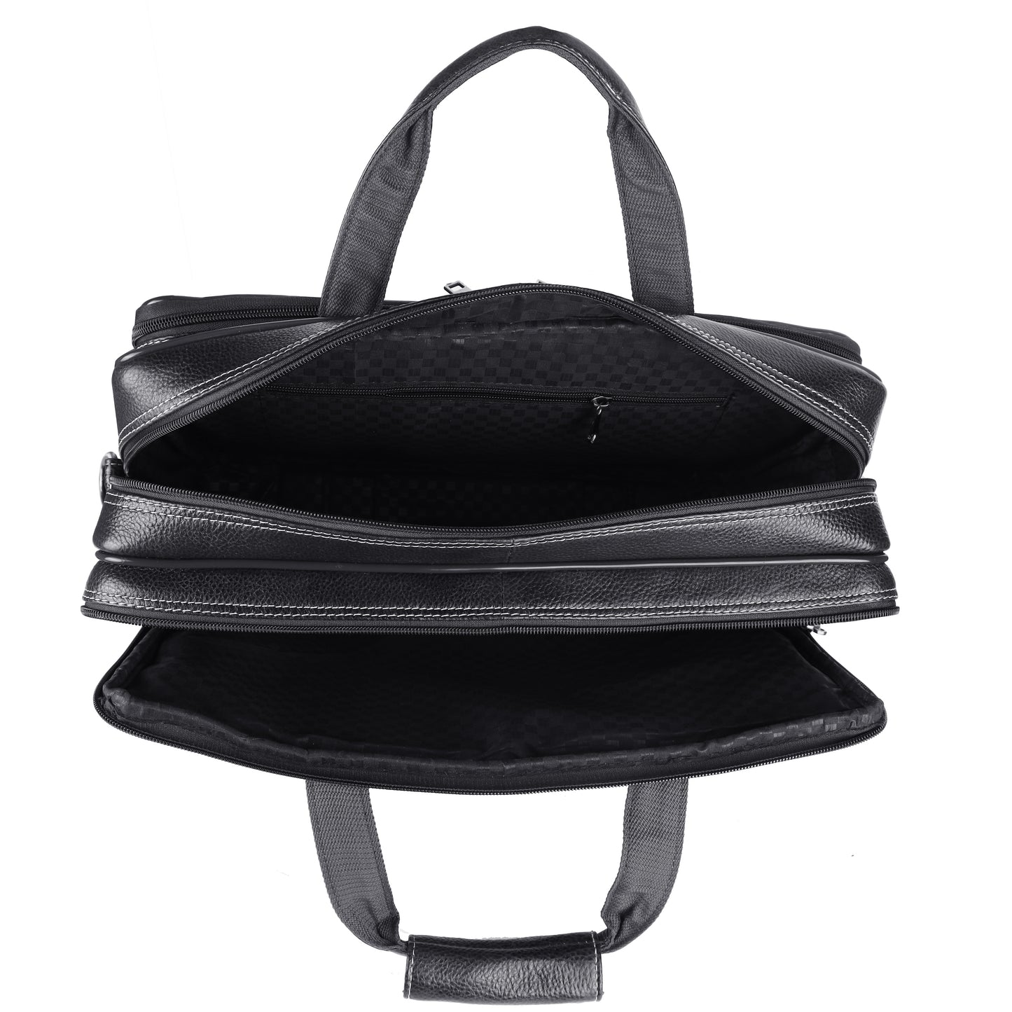 Genuine Leather Laptop Briefcase – 16" Multi-Compartment Executive Messenger Bag