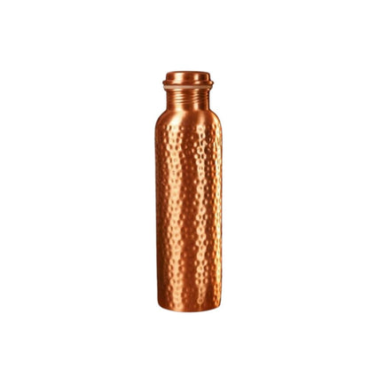Hammered Pure Copper Water Bottle – 950ml Ayurvedic Leak-Proof Wellness Flask