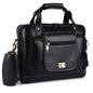Black Genuine Leather Laptop Bag for Men — Classic Professional Briefcase