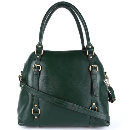 Livinwise Women's Green Pebble Leather Convertible Handbag