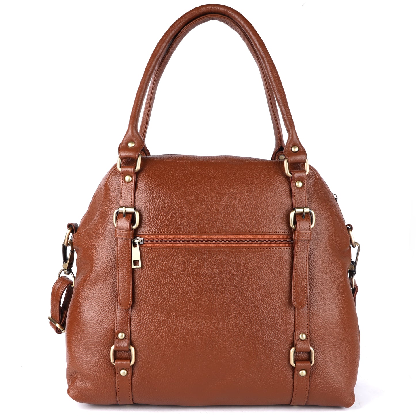 Livinwise Genuine TAN Leather Satchel Bag for Women & Girls