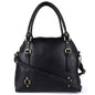 Livinwise Women's Black Pebble Leather Convertible Handbag