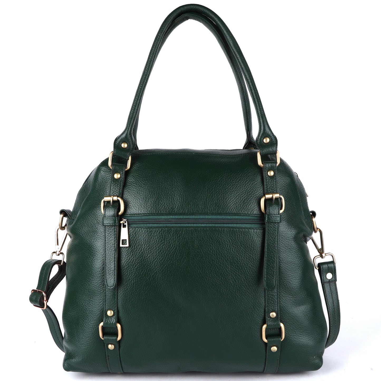 Livinwise Women's Green Pebble Leather Convertible Handbag