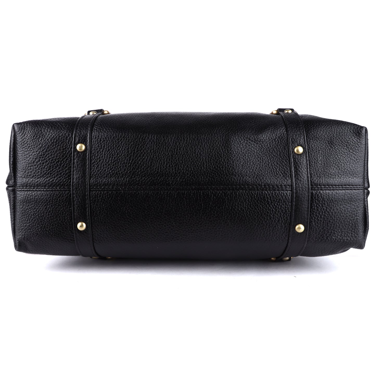 Livinwise Women's Black Pebble Leather Convertible Handbag
