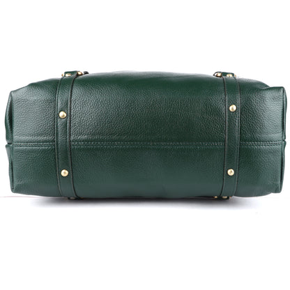 Livinwise Women's Green Pebble Leather Convertible Handbag