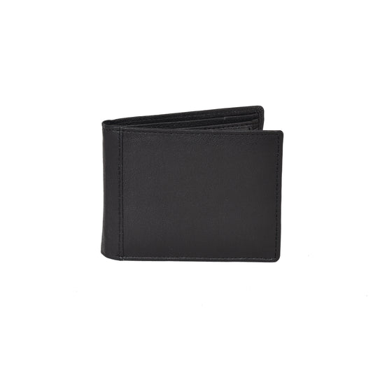 Livinwise Men’s Genuine Leather Bifold Wallet with Coin Pocket – Black