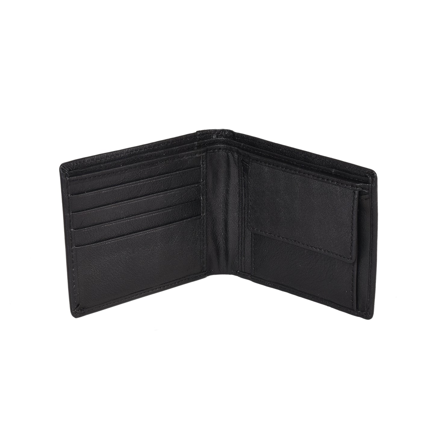 Livinwise Men’s Genuine Leather Bifold Wallet with Coin Pocket – Black