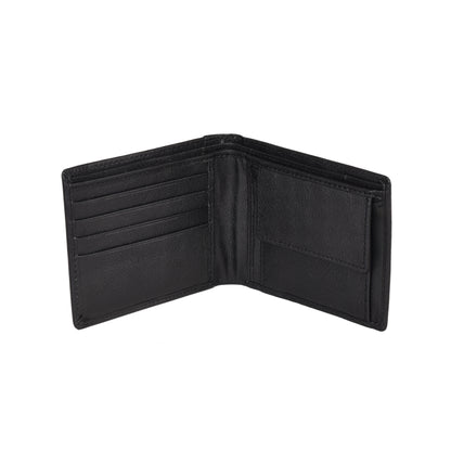Livinwise Men’s Genuine Leather Bifold Wallet with Coin Pocket – Black