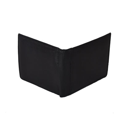 Livinwise Men’s Genuine Leather Bifold Wallet with Coin Pocket – Black