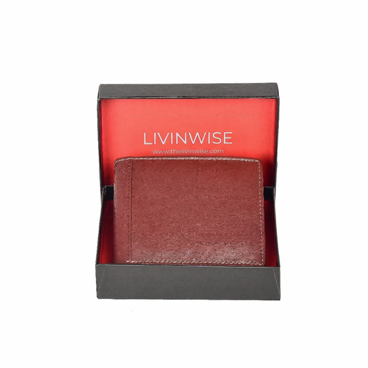 Livinwise Men’s Genuine Leather Bifold Wallet – Vintage Brown