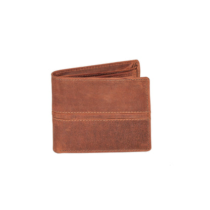 Livinwise Men’s Genuine Leather Bifold Wallet with Coin Pocket – Vintage Brown