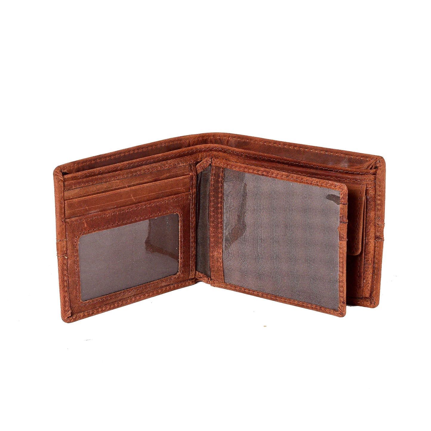 Livinwise Men’s Genuine Leather Bifold Wallet with Coin Pocket – Vintage Brown