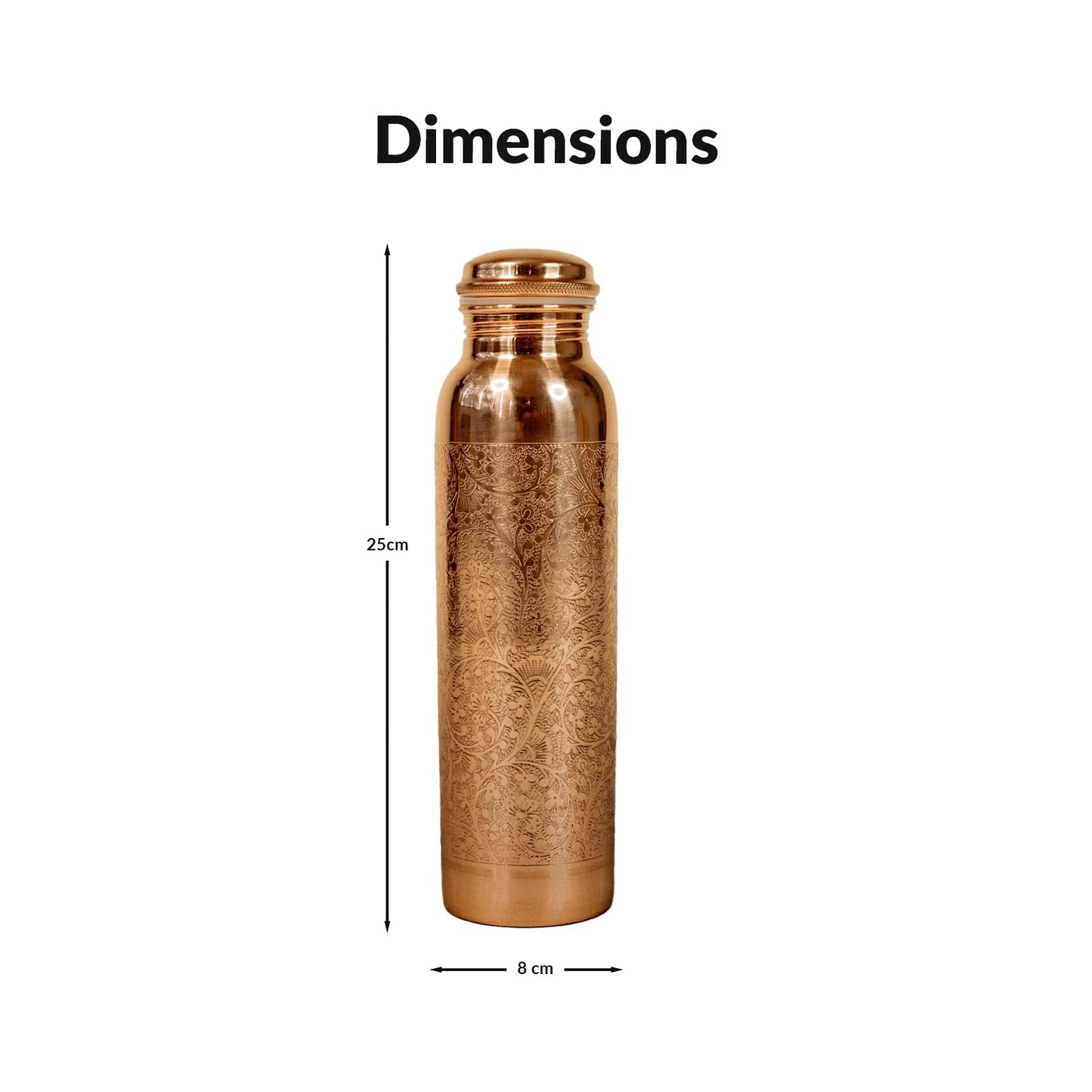 Handcrafted Copper Water Bottle – 1L Mandala Engraved Ayurvedic Wellness Flask