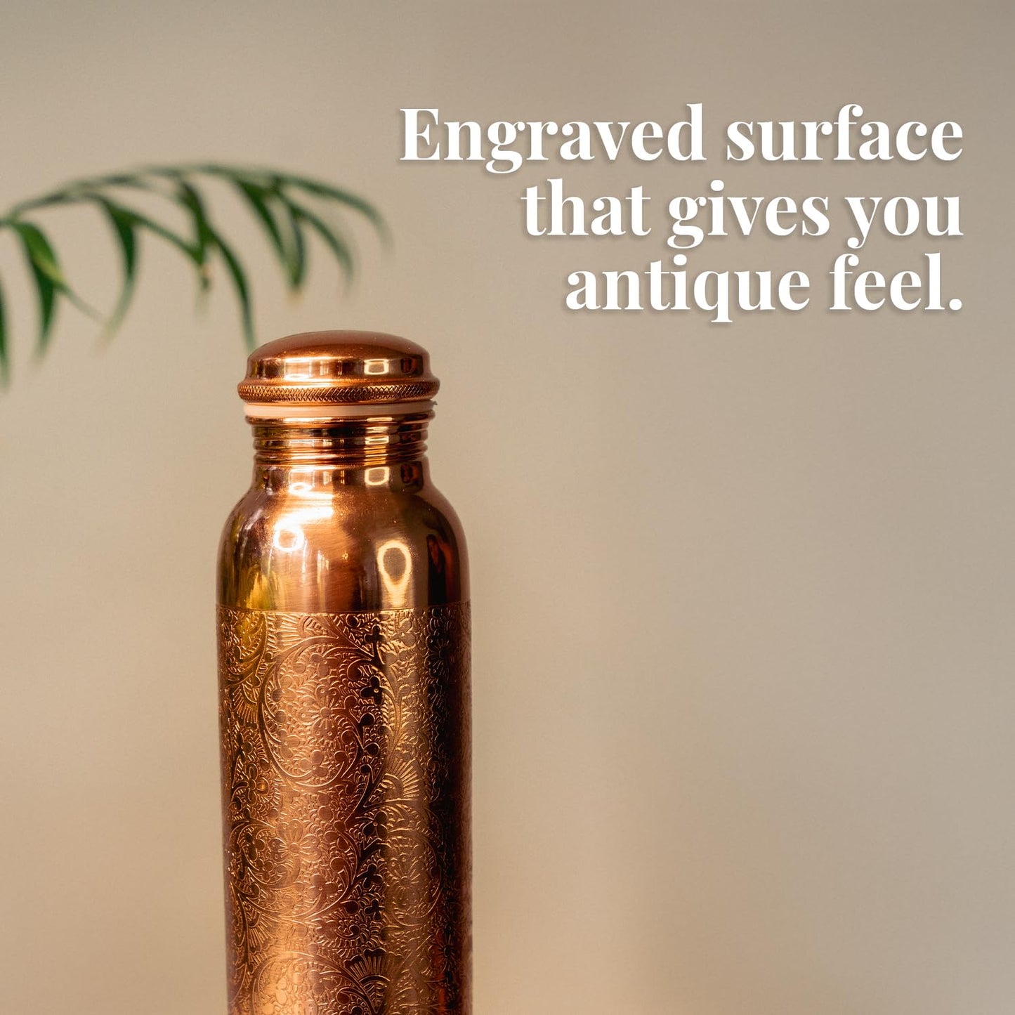 Handcrafted Copper Water Bottle – 1L Mandala Engraved Ayurvedic Wellness Flask