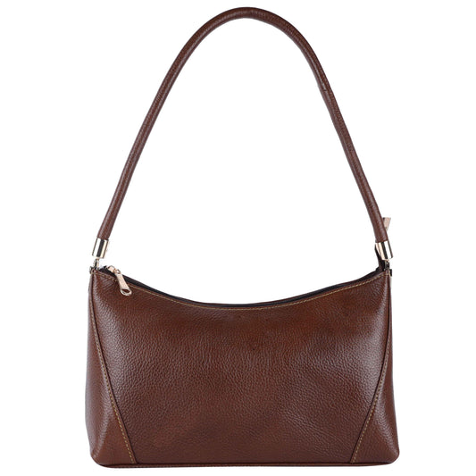 Livinwise Genuine Brown Leather Shoulder Bag for Women