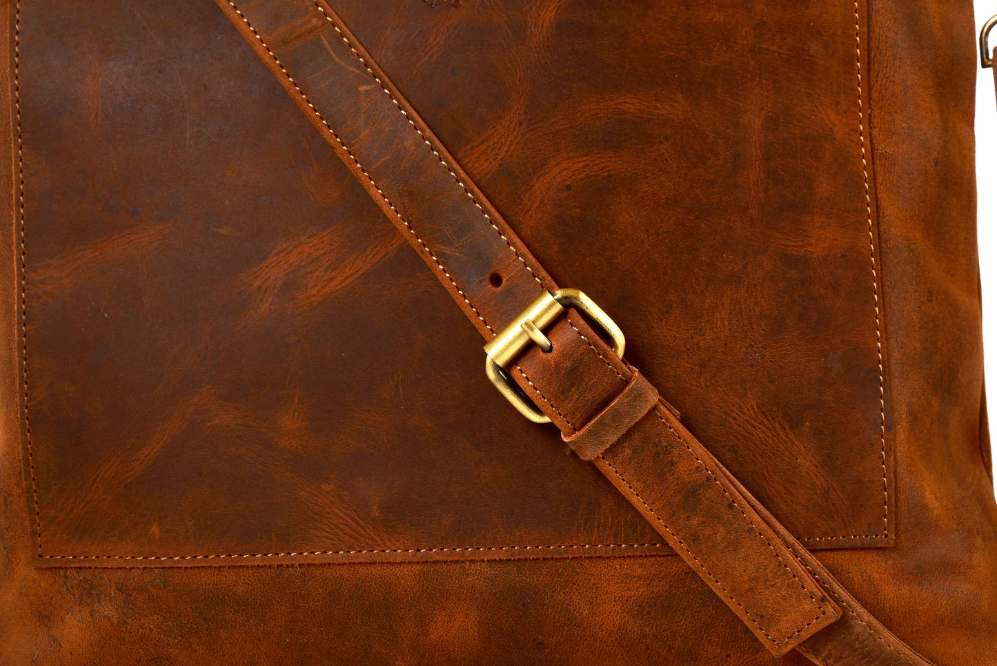Livinwise Genuine Distressed Leather Convertible Tote Crossbody Bag