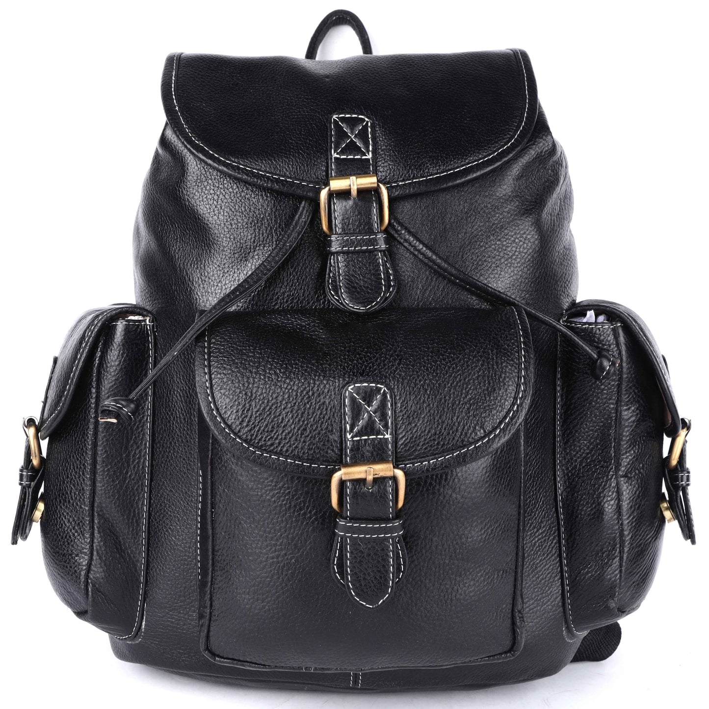 Livinwise Genuine Black Leather Vintage Rucksack Backpack for Women