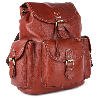 Livinwise Genuine Terracotta Leather Vintage Rucksack Backpack for Women