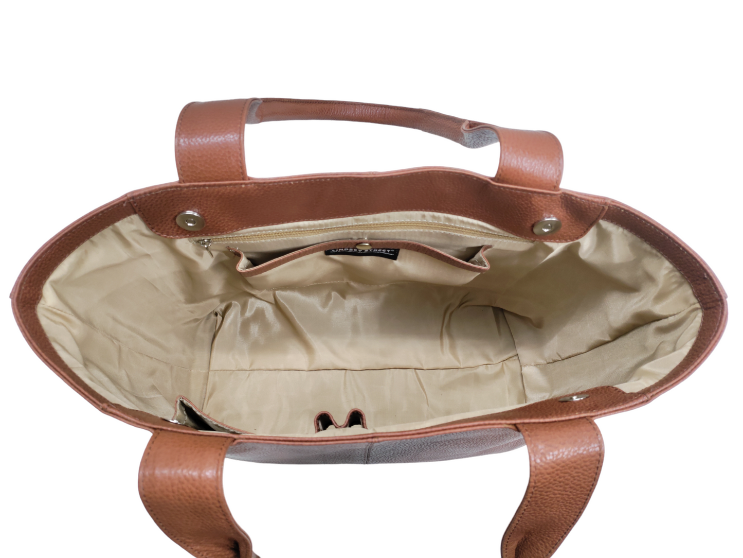 Livinwise Genuine Tan Leather Large Everyday Tote Bag