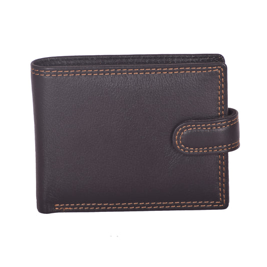 Livinwise Compact Leather Wallet with Coin Pocket and Snap Closure