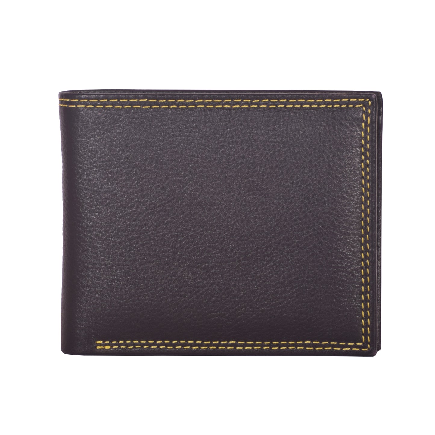 Livinwise Men's Black Pebbled Leather Bifold Wallet with Coin Pocket