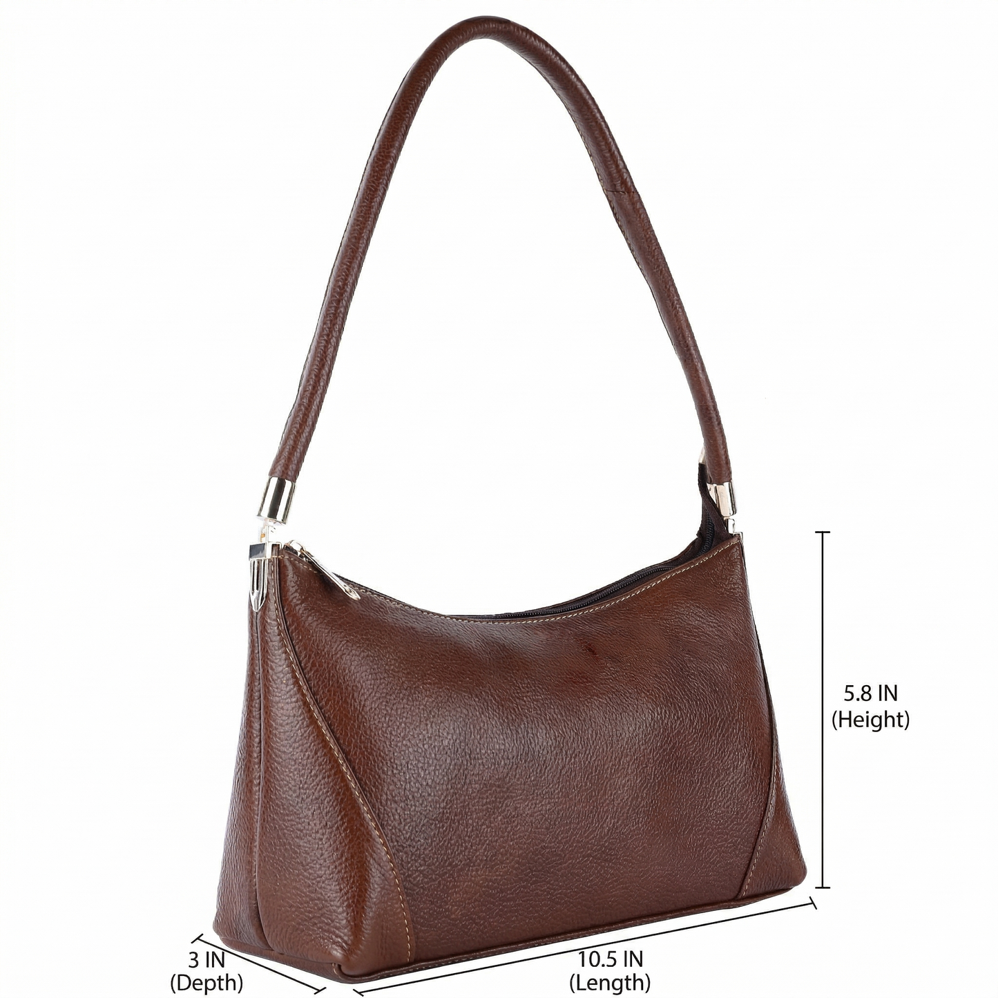 Livinwise Genuine Brown Leather Shoulder Bag for Women