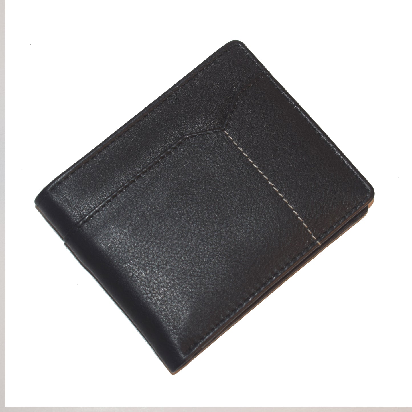 Livinwise Men's Premium Leather Bifold Wallet with Coin Pocket & V-Stitch Detail