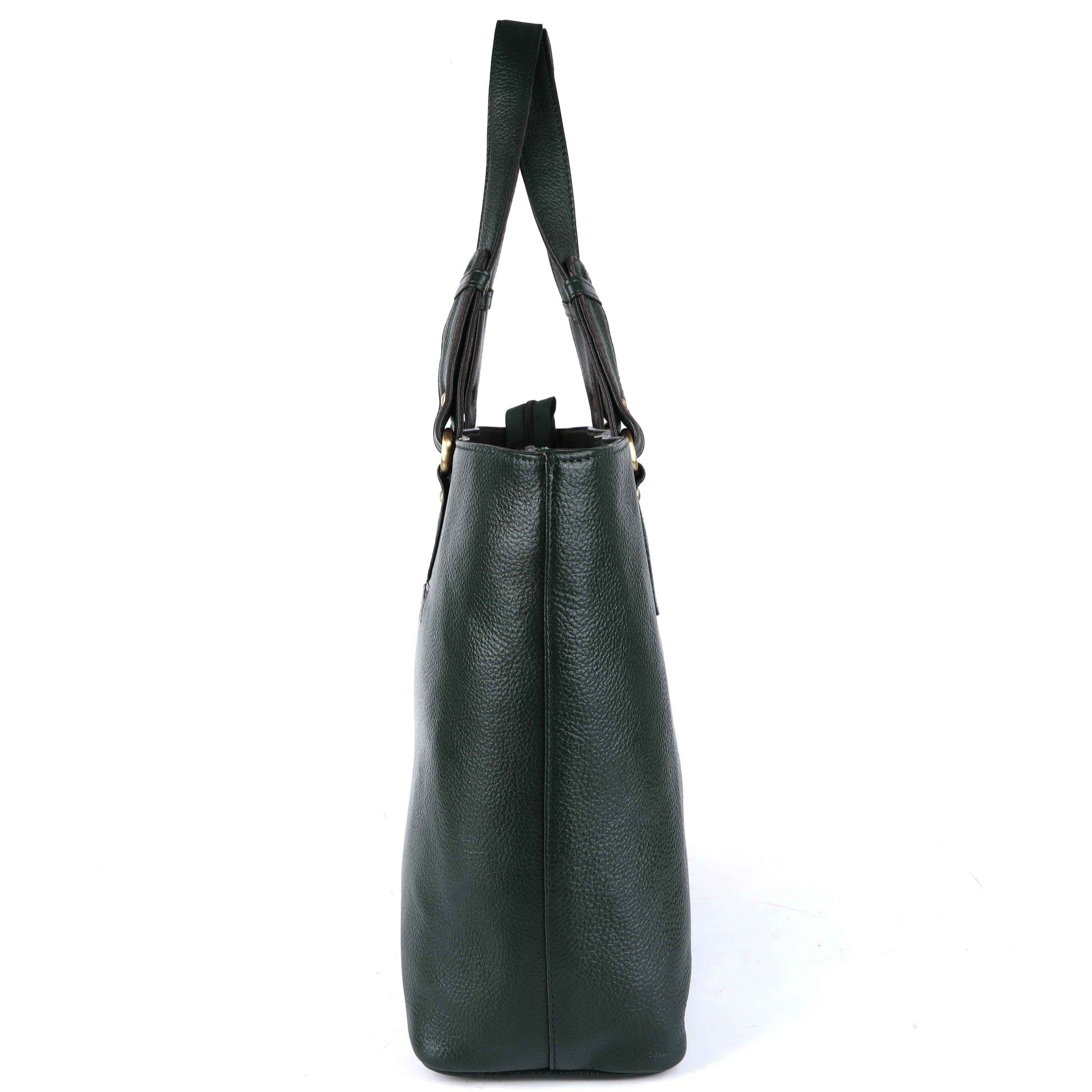 Livinwise Genuine Green Leather Tote Bag for Women