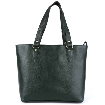 Livinwise Genuine Green Leather Tote Bag for Women