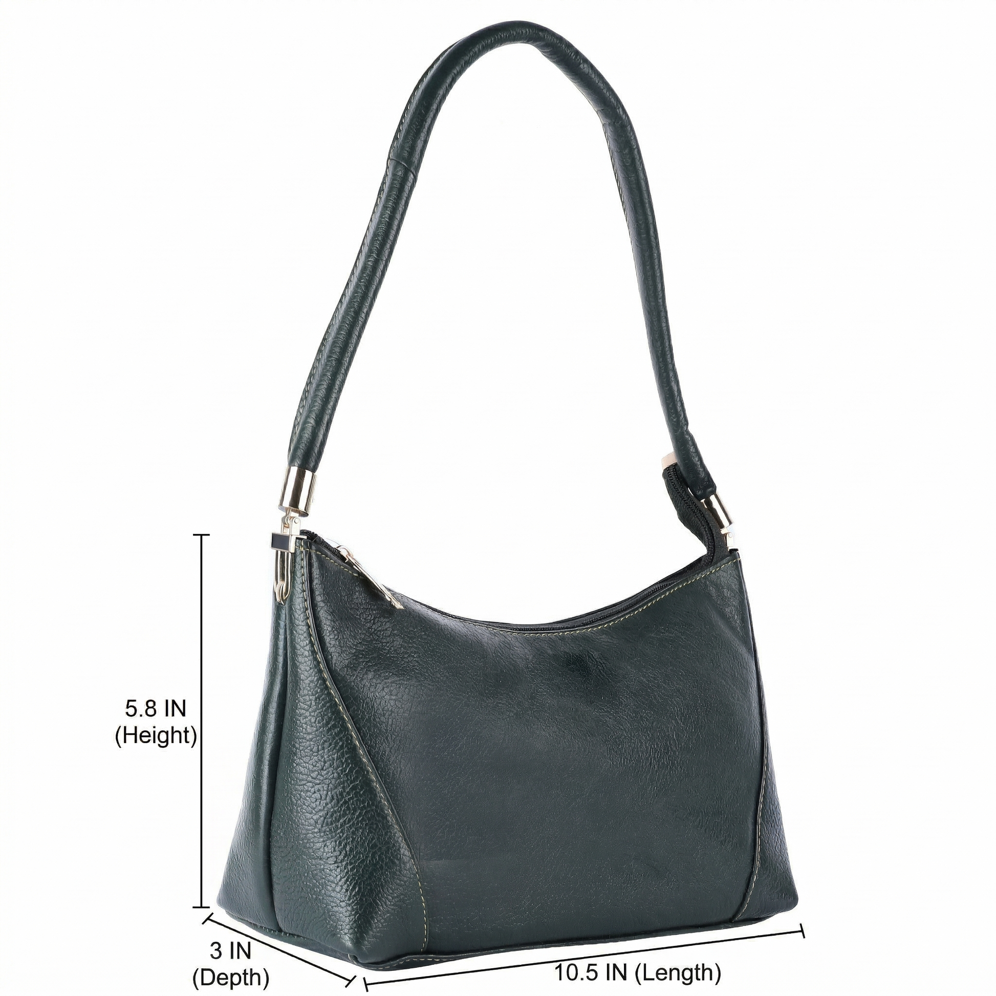 Livinwise Genuine Green Leather Shoulder Bag for Women
