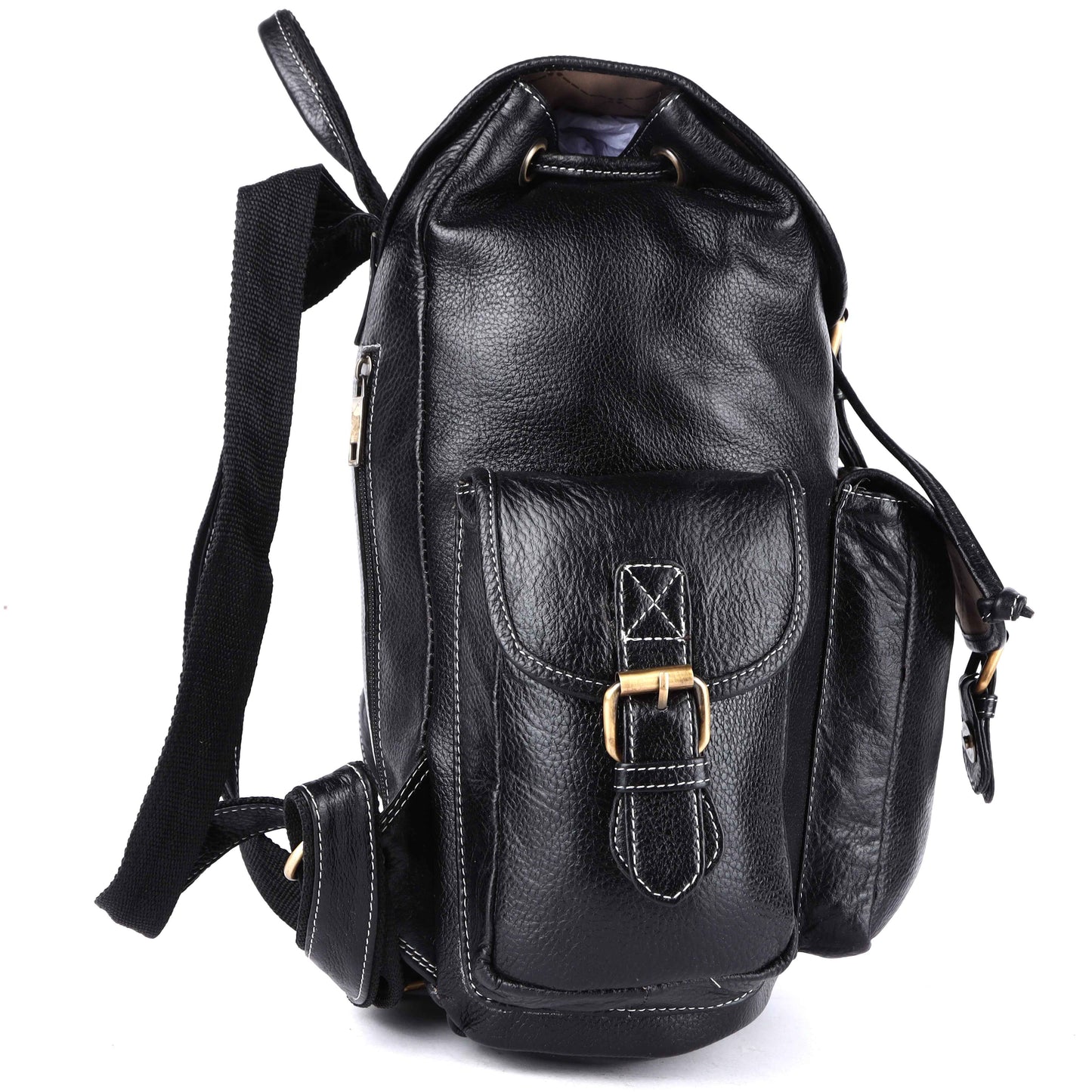 Livinwise Genuine Black Leather Vintage Rucksack Backpack for Women