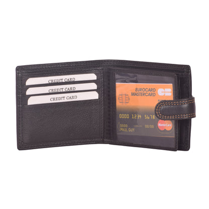 Livinwise Compact Leather Wallet with Coin Pocket and Snap Closure